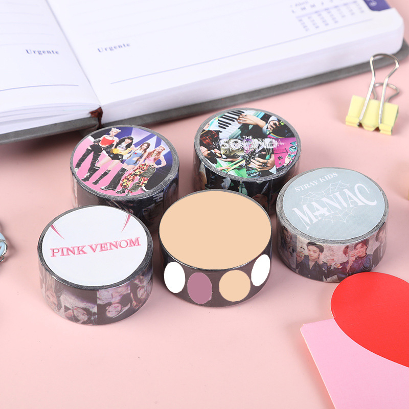 BĂNG KEO/ STICKER CUỘN IN HÌNH BLACKPINK DÁN TRANG TRÍ SỔ TAY