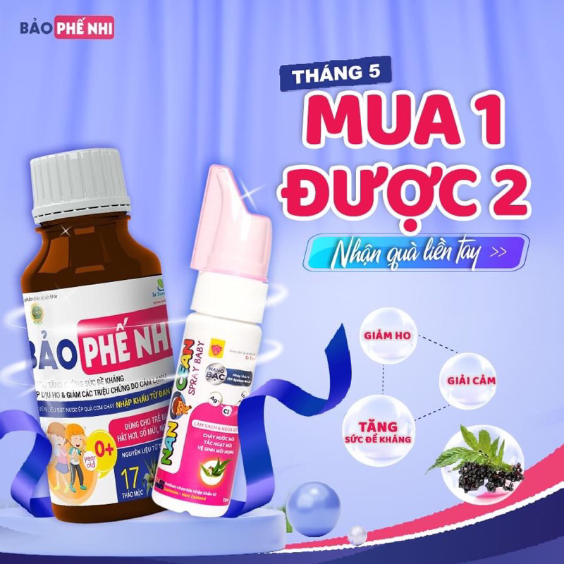 Bảo Phế Nhi Siro ho bảo phế nhi hỗ trợ bổ phế, giúp dịu ho, loãng đờm, hỗ trợ tăng cường sức đề kháng
