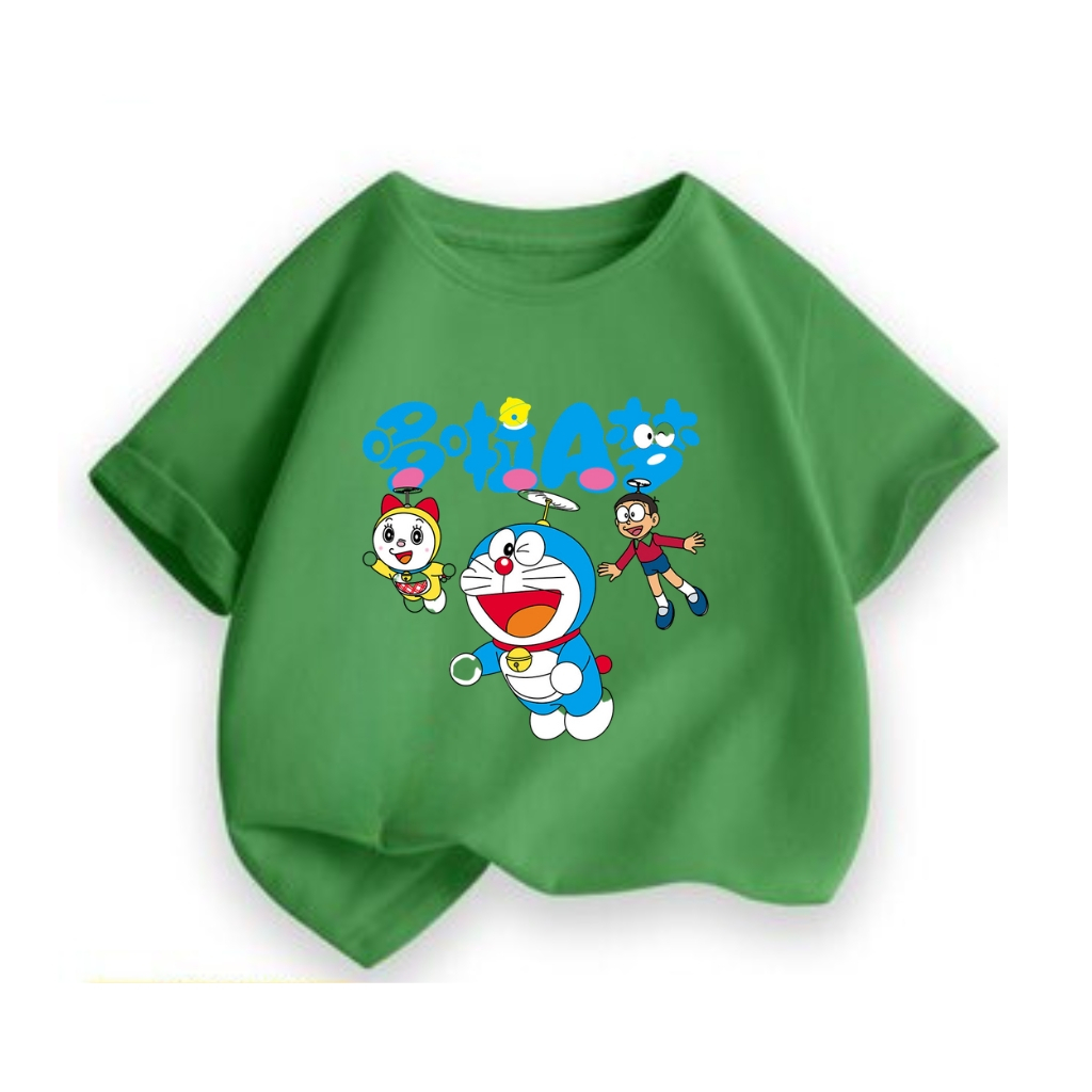 Áo thun cộc tay cho bé trai bé gái BEDDEP KIDS CLOTHES hình gia đình Doremon đáng yêu từ 10-30kg hàng chính hãng