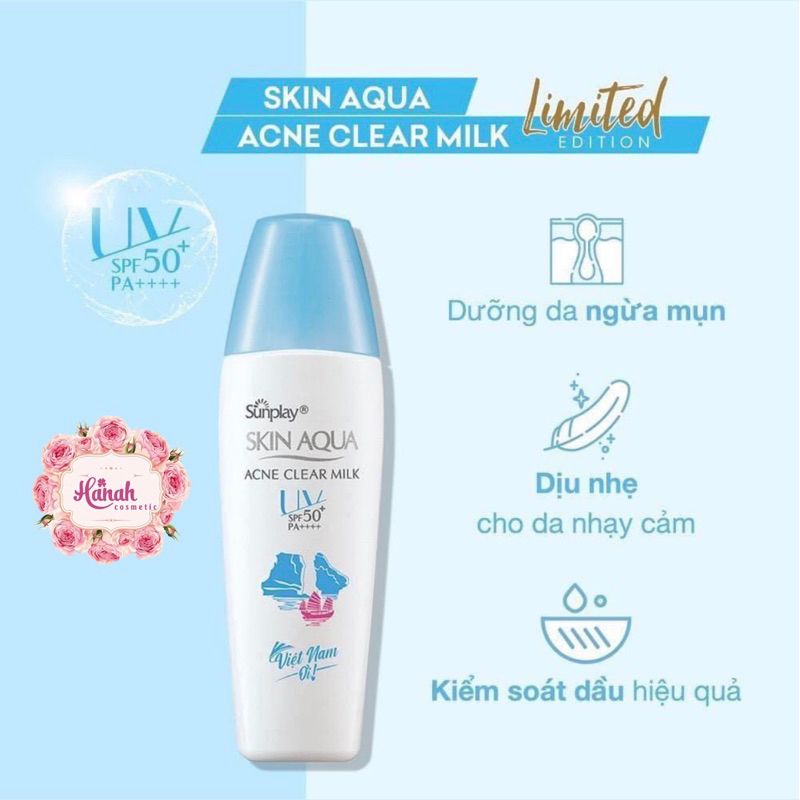 SỮA CHỐNG NẮNG SUNPLAY SKIN ACNE AQUA CLEAR MILK 25G