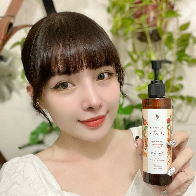 Sữa Rửa Mặt Nghệ Nhân Sâm MELA Cho Da Dầu Mụn Sáng Da Tẩy Tế Bào Chết 200ml