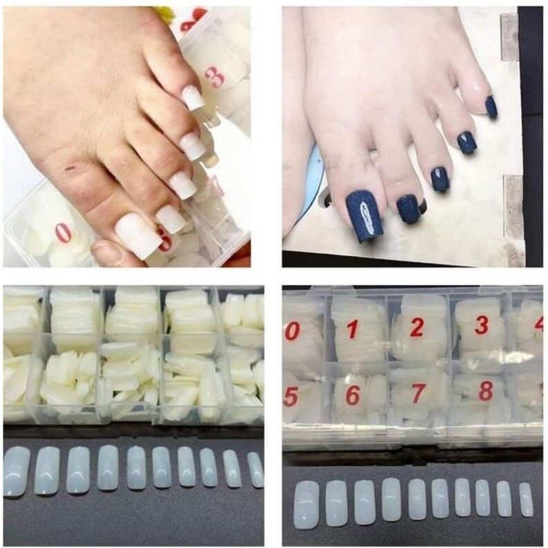 Móng Úp Chân Phom Dài - Móng Nối CHân Phom Dài Đủ 10 Size
