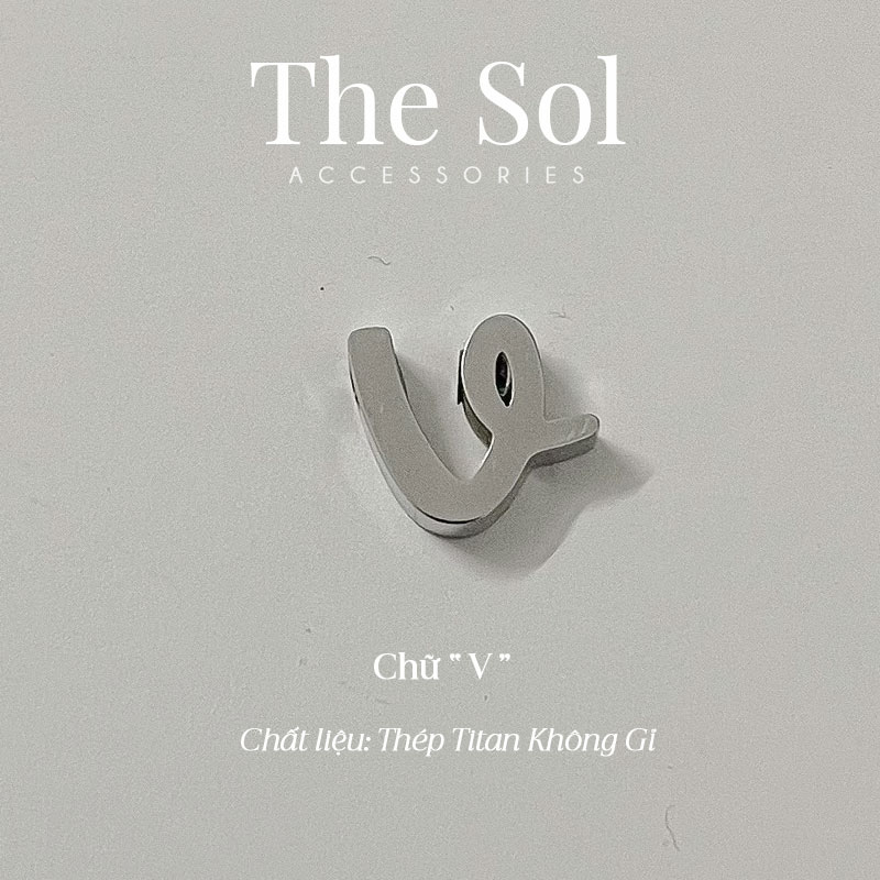 Mặt Dây Chuyền Chữ Cái Thép Không Gỉ thesol.accessories