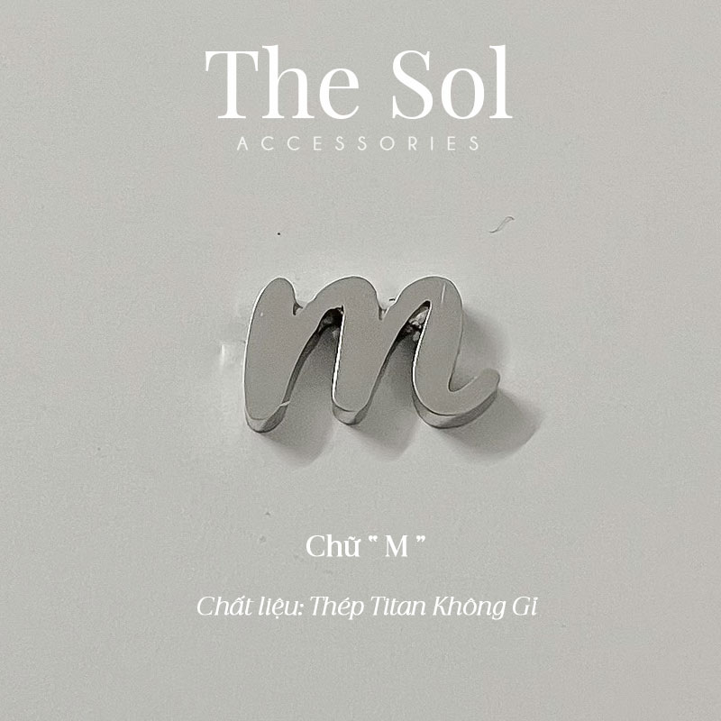 Mặt Dây Chuyền Chữ Cái Thép Không Gỉ thesol.accessories