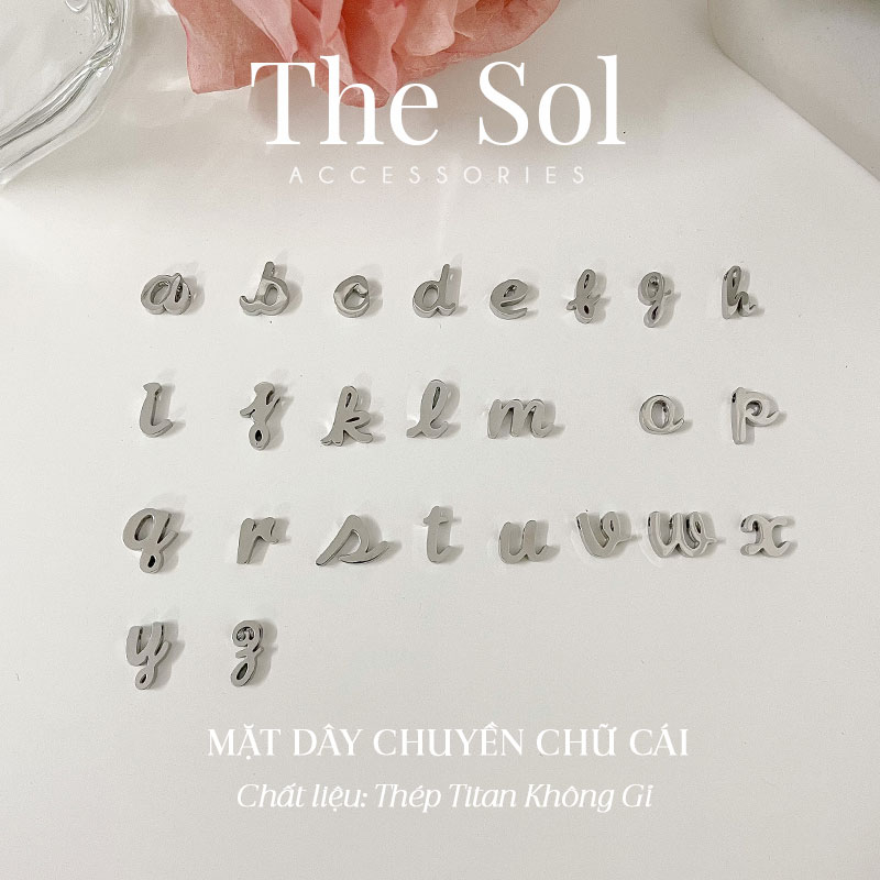 Mặt Dây Chuyền Chữ Cái Thép Không Gỉ thesol.accessories