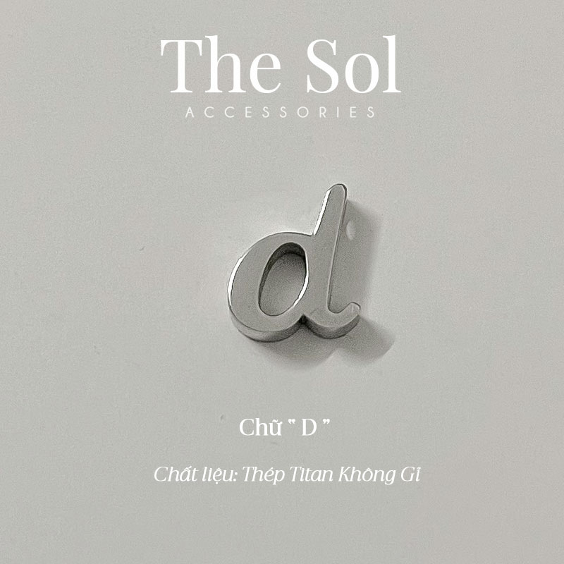Mặt Dây Chuyền Chữ Cái Thép Không Gỉ thesol.accessories