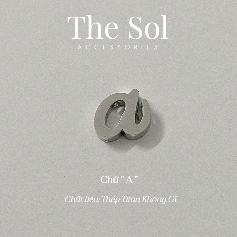 Mặt Dây Chuyền Chữ Cái Thép Không Gỉ thesol.accessories