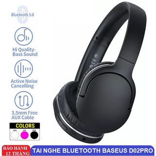 Tai nghe chụp tai bluetooth baseus d02 pro v5.0 chính hãng i headphones
