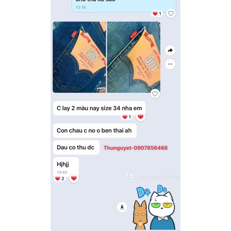 Jean Levi’s 501 cao cấp. xanh đậm