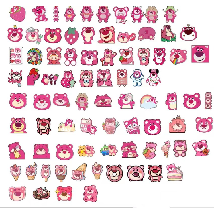 Huy hiệu cài áo pin cài áo trang trí balo túi xách Gấu dâu Lotso Toy story đáng yêu