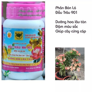 Phân Bón Đầu Trâu 901 Dưỡng Hoa, Đẹp Quả, To Củ, Xanh Lá Cứng Cây.Hũ 100gr