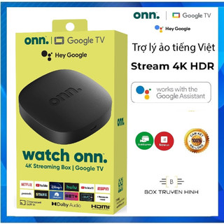 Onn. google tv 4k 2024 dolby audio, remote ra lệnh giọng nói tiếng việt, google ce, netflix 4k