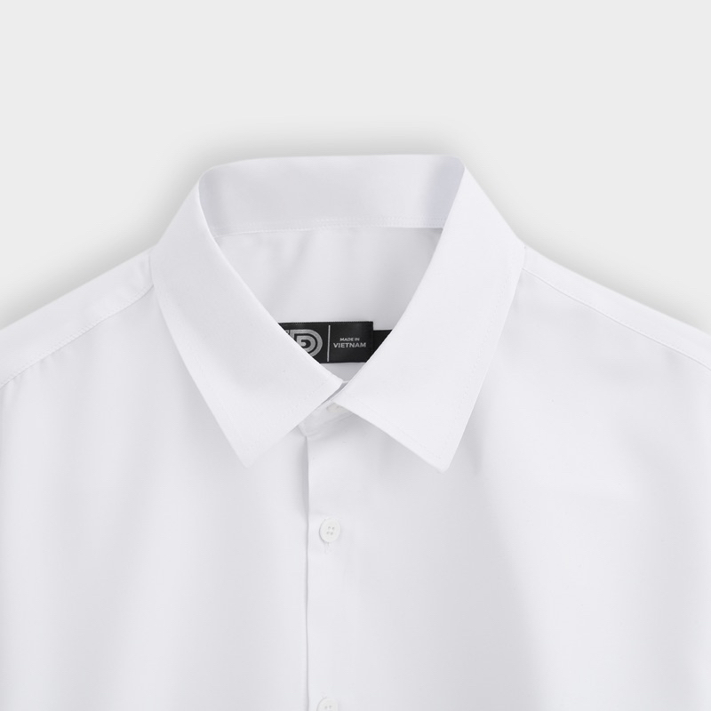 Áo sơ mi nam dài tay Trắng Đen cổ bẻ DEWENS Fullbox, Vải cotton dệt dày dặn, thoáng mát