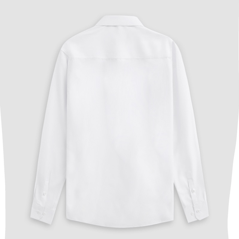 Áo sơ mi nam dài tay Trắng Đen cổ bẻ DEWENS Fullbox, Vải cotton dệt dày dặn, thoáng mát