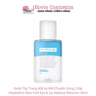 Nước Tẩy Trang Mắt và Môi Chuyên Dụng 2 lớp Maybelline New York Eye & Lip Makeup Remover 40ml - Bovie