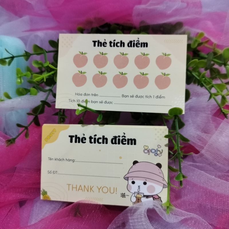 THẺ TÍCH ĐIỂM TRÀ SỮA - CARD TÍCH ĐIỂM COFFEE- PHIẾU TÍCH ĐIỂM GIẢI KHÁT