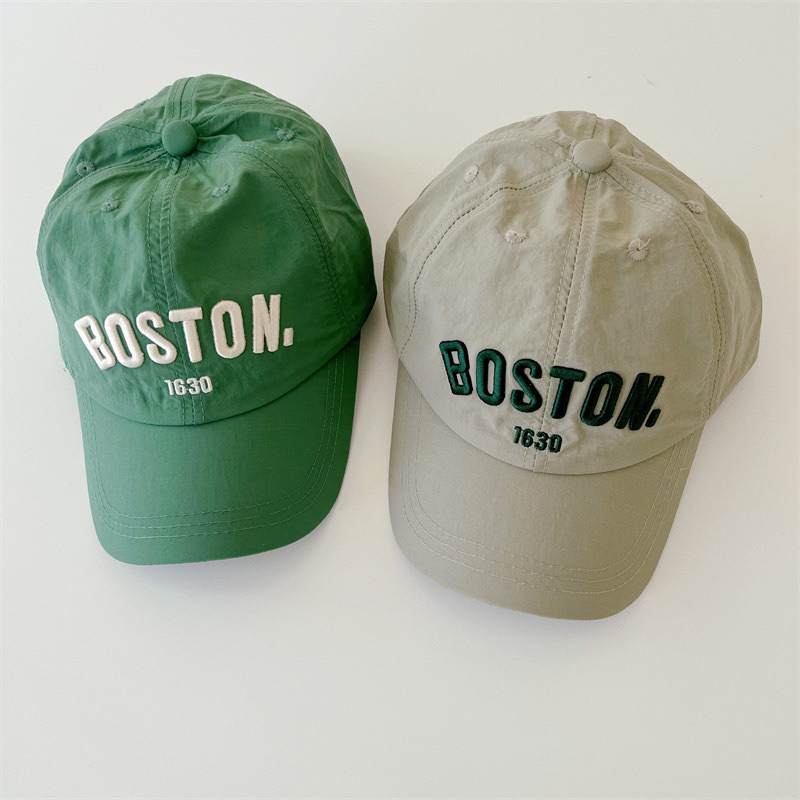 Mũ lưỡi trai Hàn Quốc thêu chữ vải dù cho bé