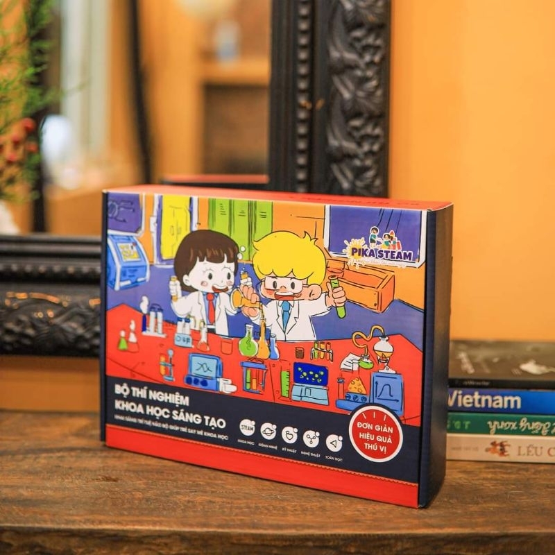 Bộ Dụng Cụ Thí Cho Bé 325 Thí Nghiệm Khoa Học Sáng tạo PiKa Stem Steam (Có Video Hướng Dẫn Chi Tiết Và Sách Giải Thích)
