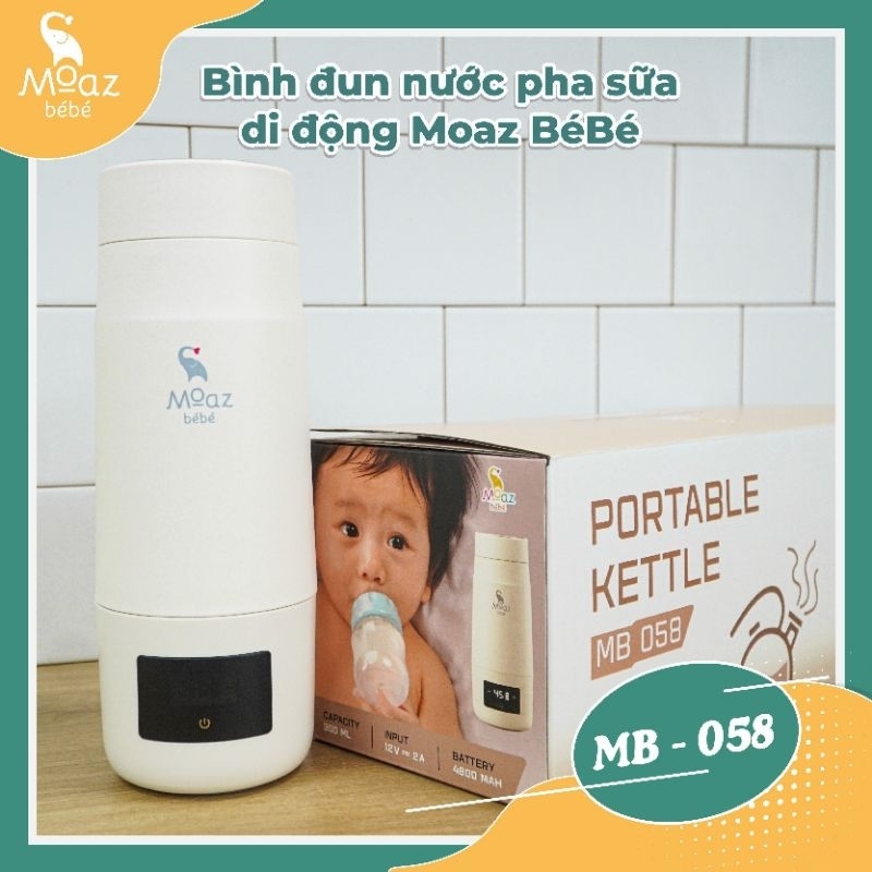 Bình đun nước pha sữa di động Moaz BéBé MB058