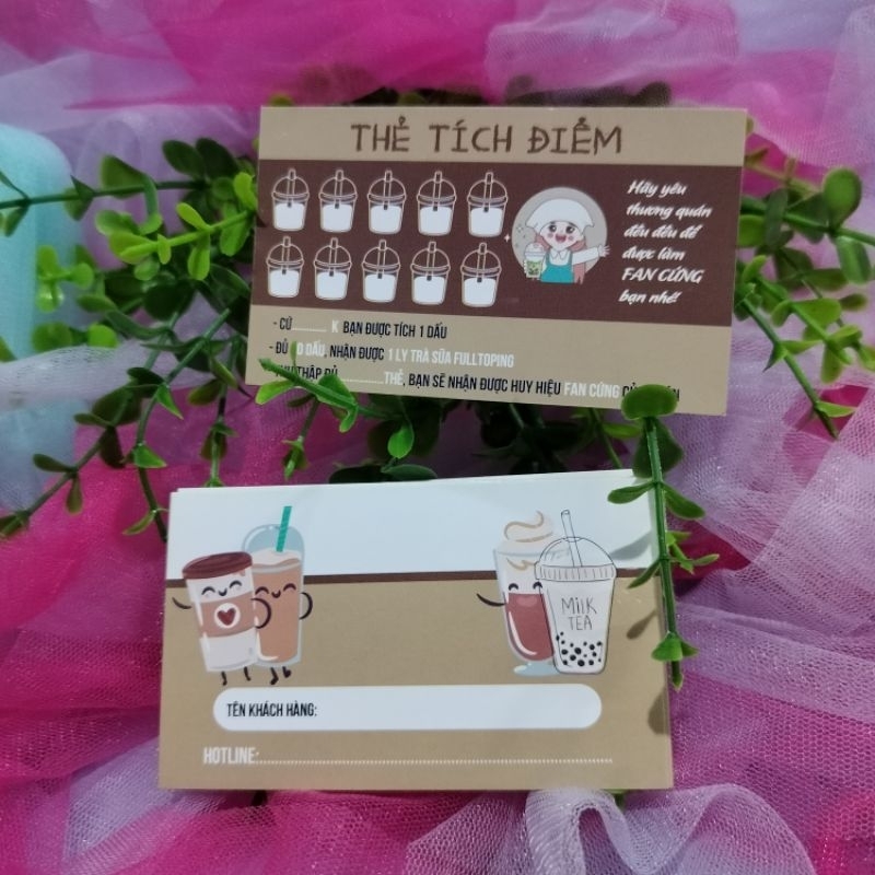 THẺ TÍCH ĐIỂM TRÀ SỮA - CARD TÍCH ĐIỂM COFFEE