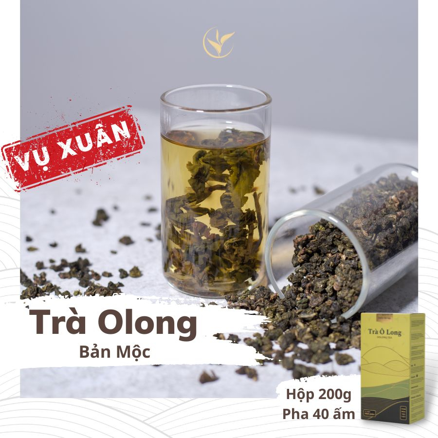 Trà Olong Bản Mộc Trà Vụ Xuân Olong Thiện Tài Hảo Hạng 200 gram Hộp Quà Biếu Tặng
