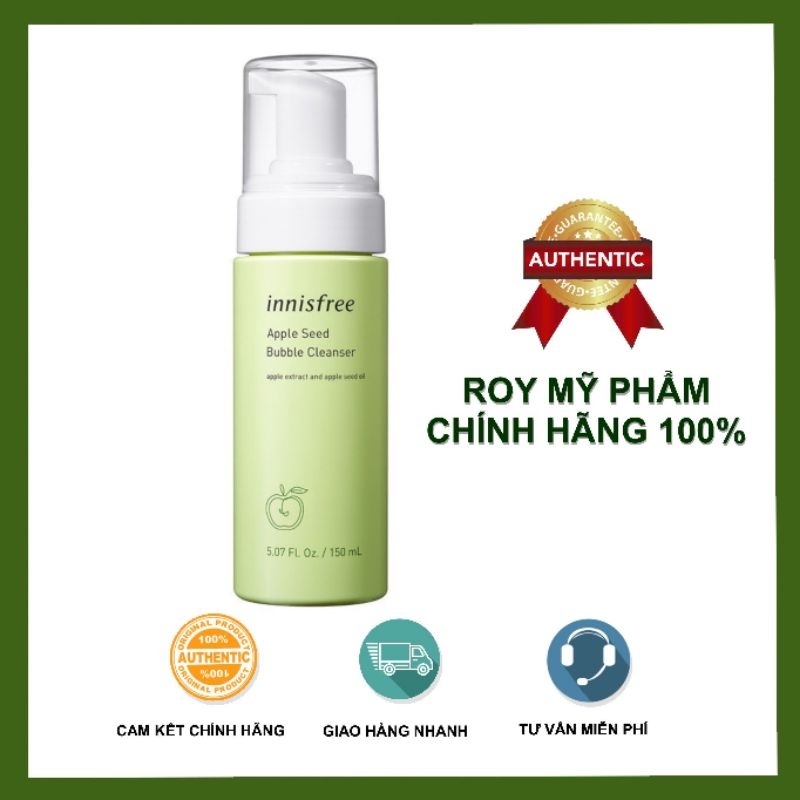 Sữa Rửa Mặt Dạng Bọt Innisfree Apple Seed Bubble Cleanser 150ml