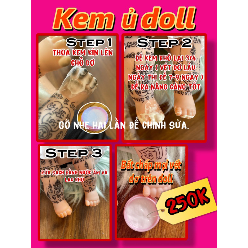 Kem ủ làm sạch búp bê siêu vip