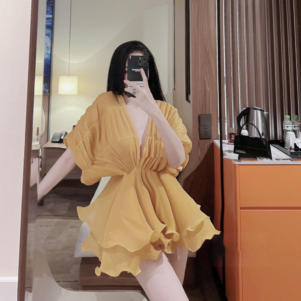 Aó dập ly viền bèo mẫu mới sang chảnh - MIE