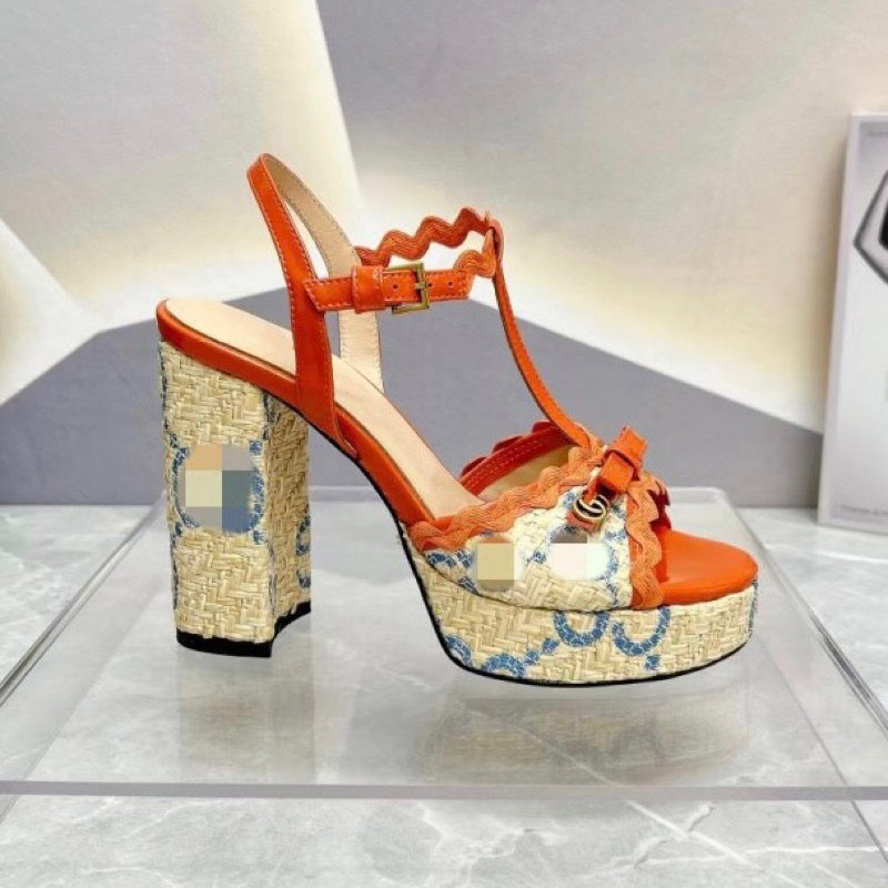 ORDER 🍊 Giày Korea quai ngang viền gắn nơ đế đúp gót trụ 12cm