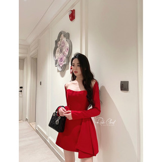 váy hở vai nhún eo CHOU CHOU ( rubi closet )