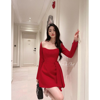 váy hở vai nhún eo CHOU CHOU ( rubi closet )