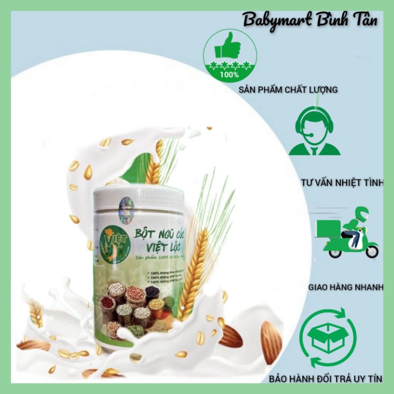Bột ngũ cốc việt lộc, cho mẹ bầu và lợi sữa sau sinh, hộp 500g