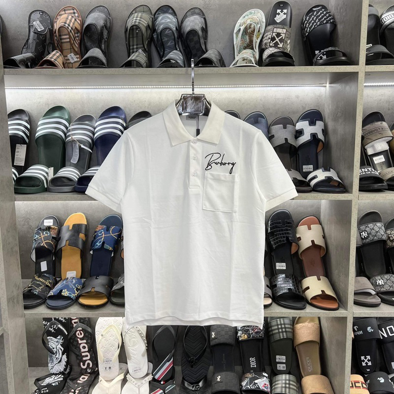 Áo polo Bbr Chữ Kí Màu Trơn