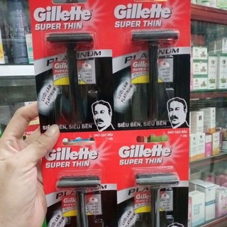 Dao cạo râu gillette super thin tặng thêm lưỡi lam