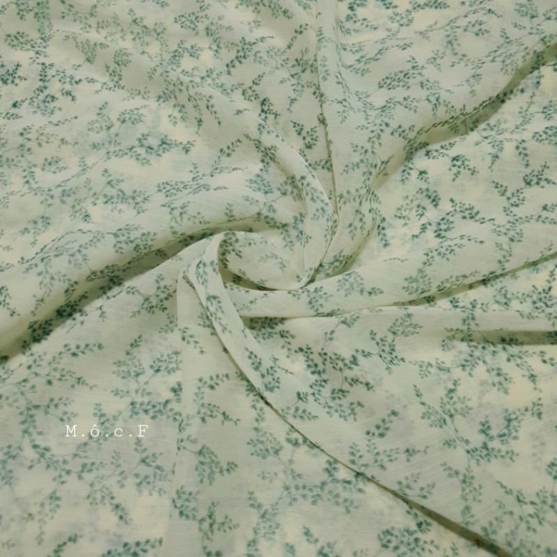 Vải voan chiffon hoa nhành