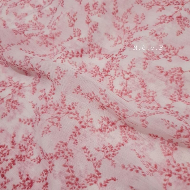 Vải voan chiffon hoa nhành