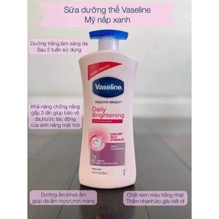 Sữa Dưỡng Thể Trắng Da Thơm Toàn Thân Mỹ Vaseline Healthy White UV Lightening Body Lotion 725ml Không Bết - Chị Vịt Shop