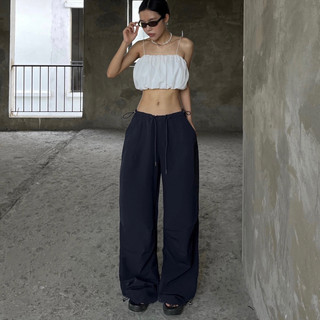 Quần dù parachute rộng oversize