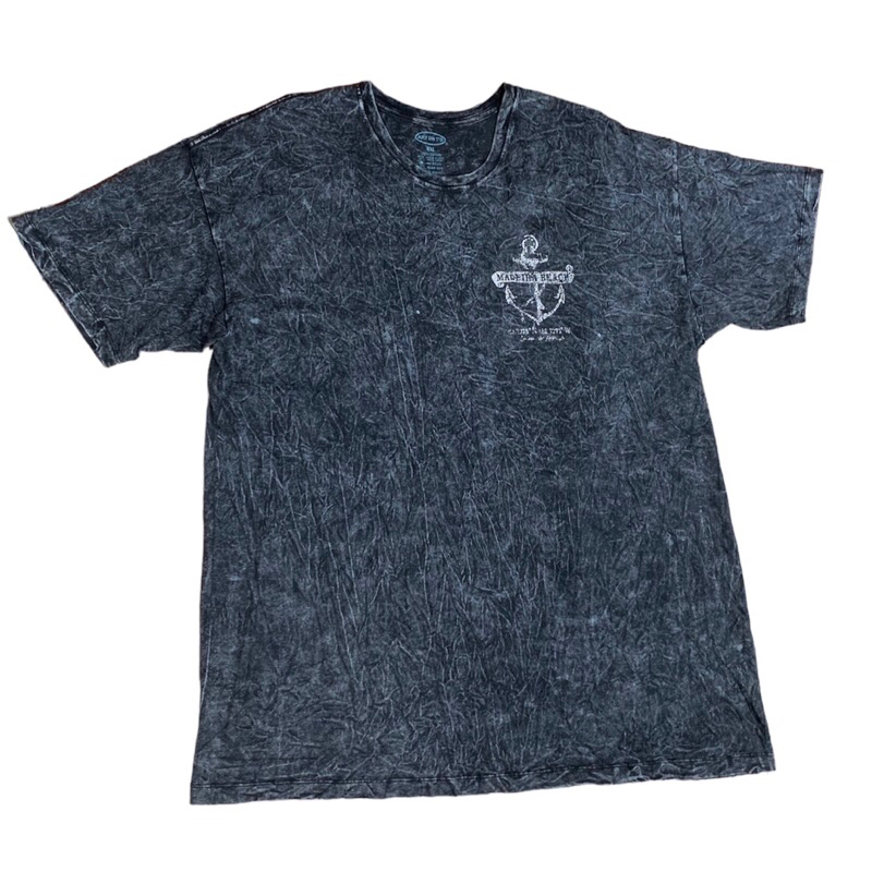 Áo Thun Mỹ Loang Màu 2hand Siêu Phẩm Màu Xám Wash Hiệu Size 2XL Độ Mới Cao