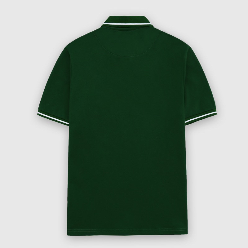 Áo Polo nam DEWENS, chất vải cotton, co giãn thoải mái chuẩn form, 4 màu sang trọng - thanh lịch/ Polo trơn phối sọc cổ