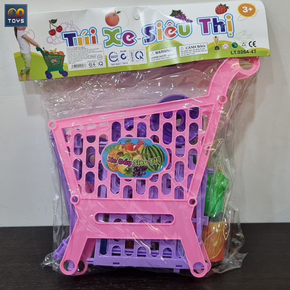 Túi đồ chơi xe đẩy siêu thị hoa quả loại lớn 30cm - QQ Shop