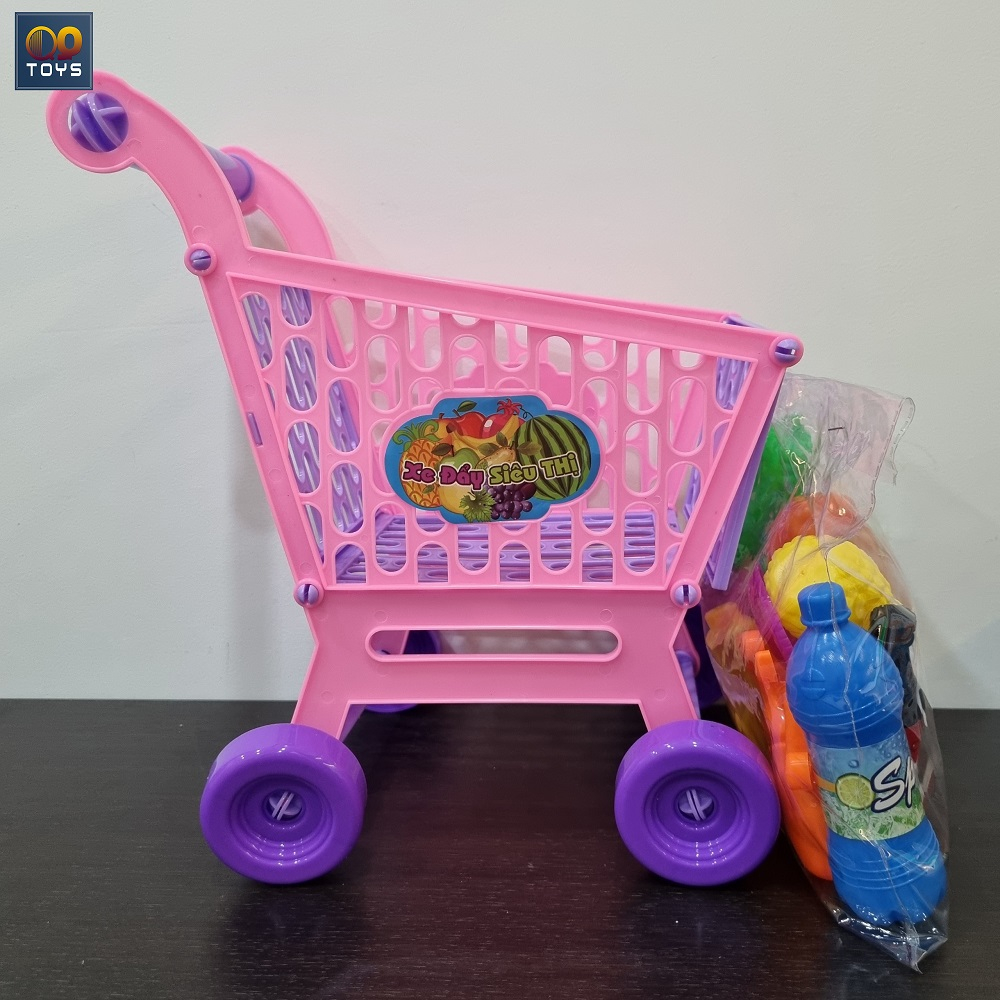 Túi đồ chơi xe đẩy siêu thị hoa quả loại lớn 30cm - QQ Shop