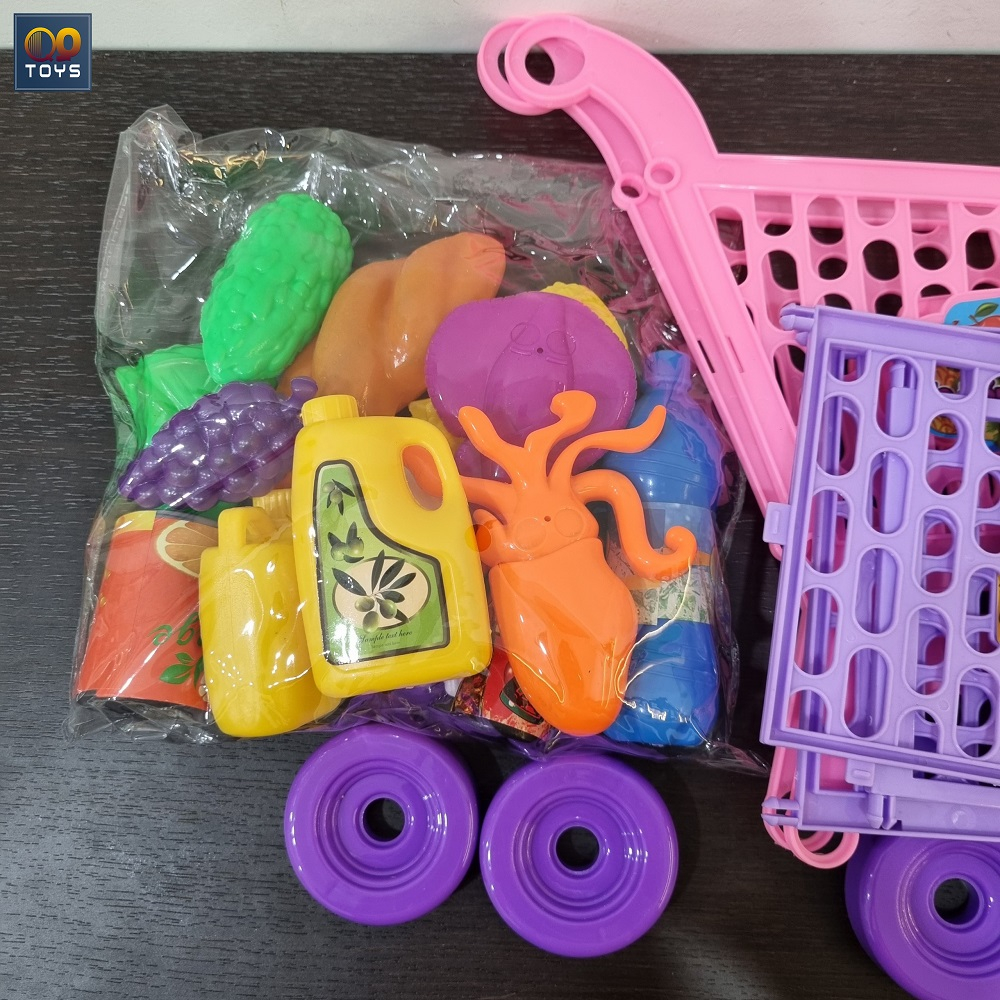 Túi đồ chơi xe đẩy siêu thị hoa quả loại lớn 30cm - QQ Shop