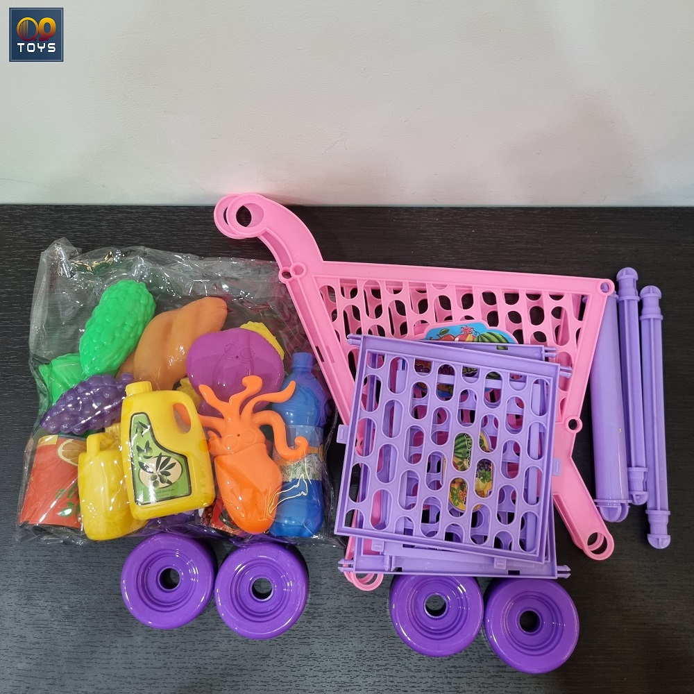 Túi đồ chơi xe đẩy siêu thị hoa quả loại lớn 30cm - QQ Shop