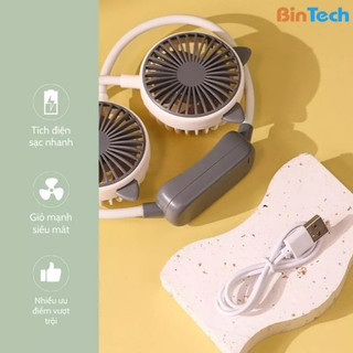 Quạt đeo cổ mini siêu nhẹ 🔋 cực trâu 🐃