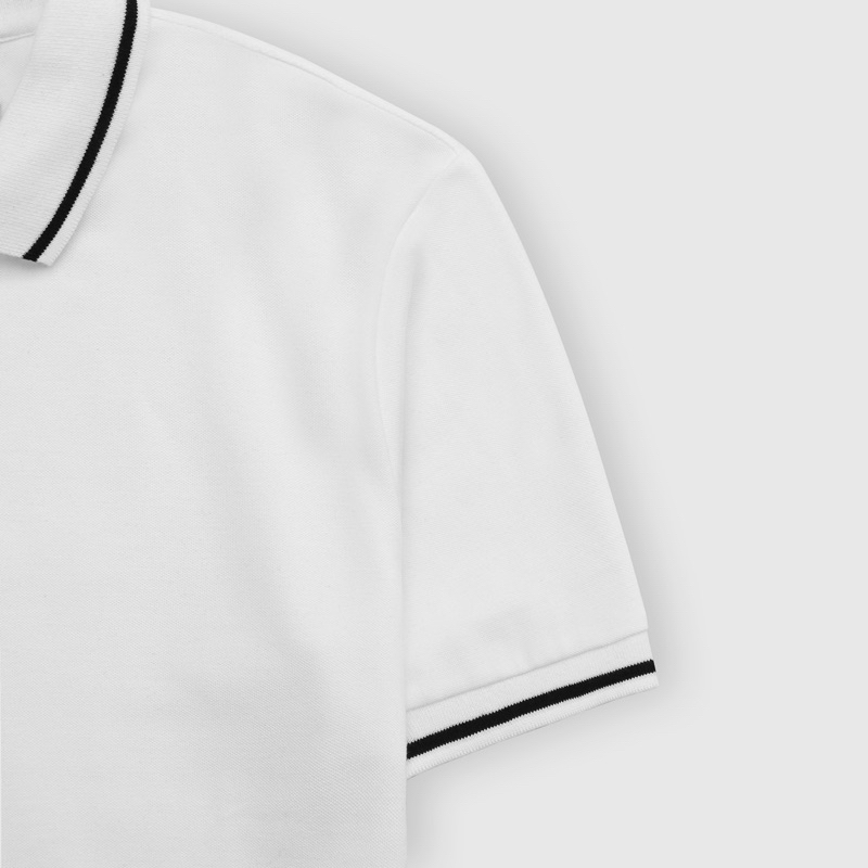 Áo Polo nam DEWENS, chất vải cotton, co giãn thoải mái chuẩn form, 4 màu sang trọng - thanh lịch/ Polo trơn phối sọc cổ