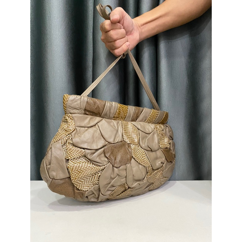 Túi si hiệu BAGS BY LINDA nhập Nhật da bò ghép