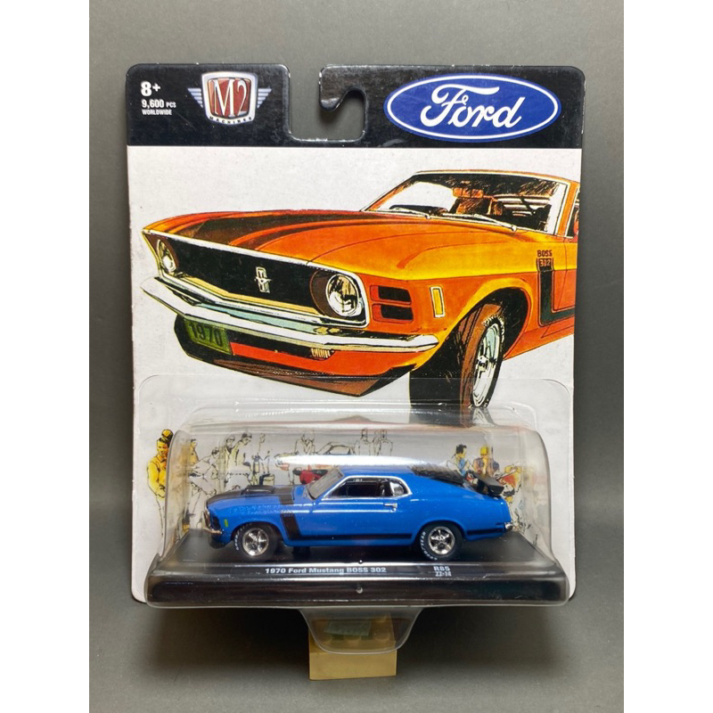 Xe mô hình M2 Machines 1970 Ford Mustang Boss 302 tỉ lệ 1/64