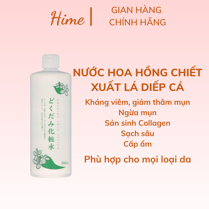 Nước hoa hồng diếp cá Chinoshio Dokudami 500ml ân bằng nhờn trên da, mềm mịn, trắng sáng | BigBuy360 - bigbuy360.vn