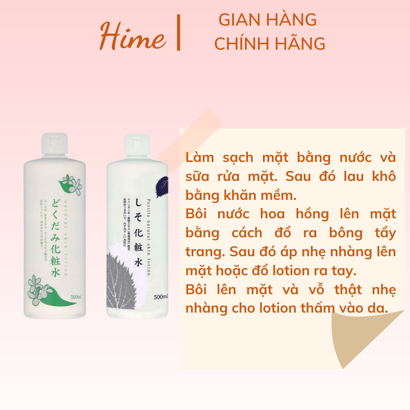 Nước hoa hồng diếp cá Chinoshio Dokudami 500ml ân bằng nhờn trên da, mềm mịn, trắng sáng | BigBuy360 - bigbuy360.vn